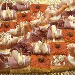 bandeja Canapés pan de Brioche bandeja de 25 unidades